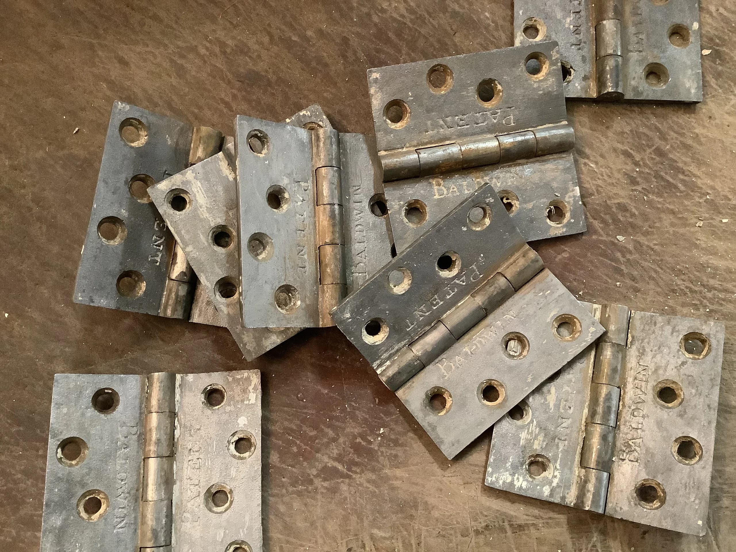 1870s Baldwin Patent Butt Hinges - sold by the pair